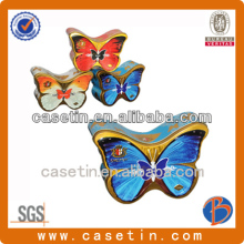 custom butterfly shape empty tin , empty tea tins , empty gift tins