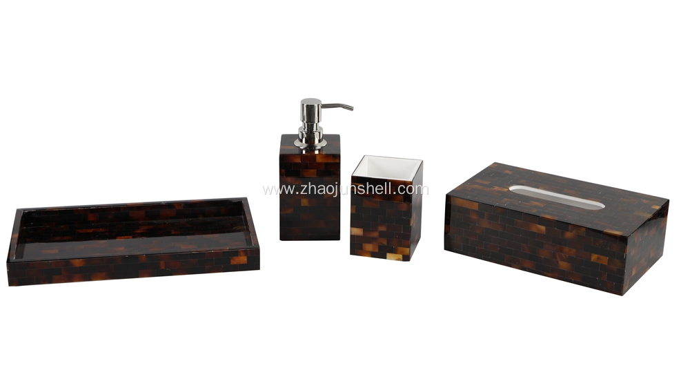 Brown Pen Shell Bathroom Amenity Sets for Wholesale