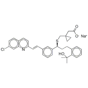 Nom: Acide cyclopropaneacétique, 1 - [[[(1S) -1- [3 - [(1E) -2- (7-chloro-2-quinoléyl) éthényl] phényl] -3- [2- (1-hydroxy-1 -méthyléthylphényl] propyl] thio] méthyl] -, sel de sodium (1: 1) CAS 190078-45-6