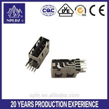 90 degree PCB type female USB connector