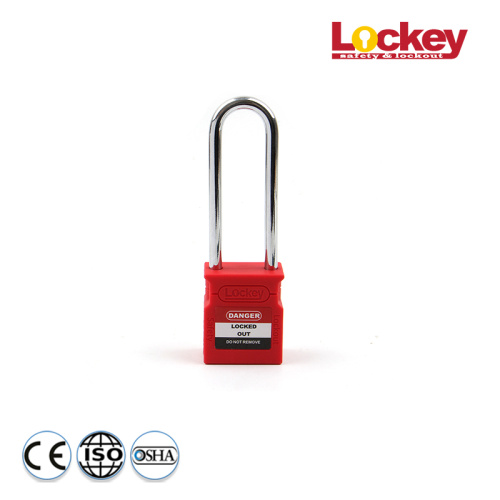 Lockey 76mm Steel Shackle Safety Padlock