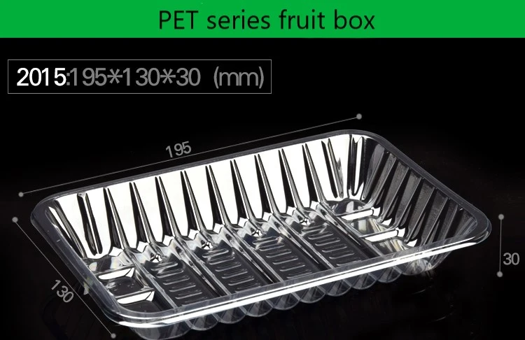 Pet Clear Plastic Compartment Take Away Salad Food Container Tray 4