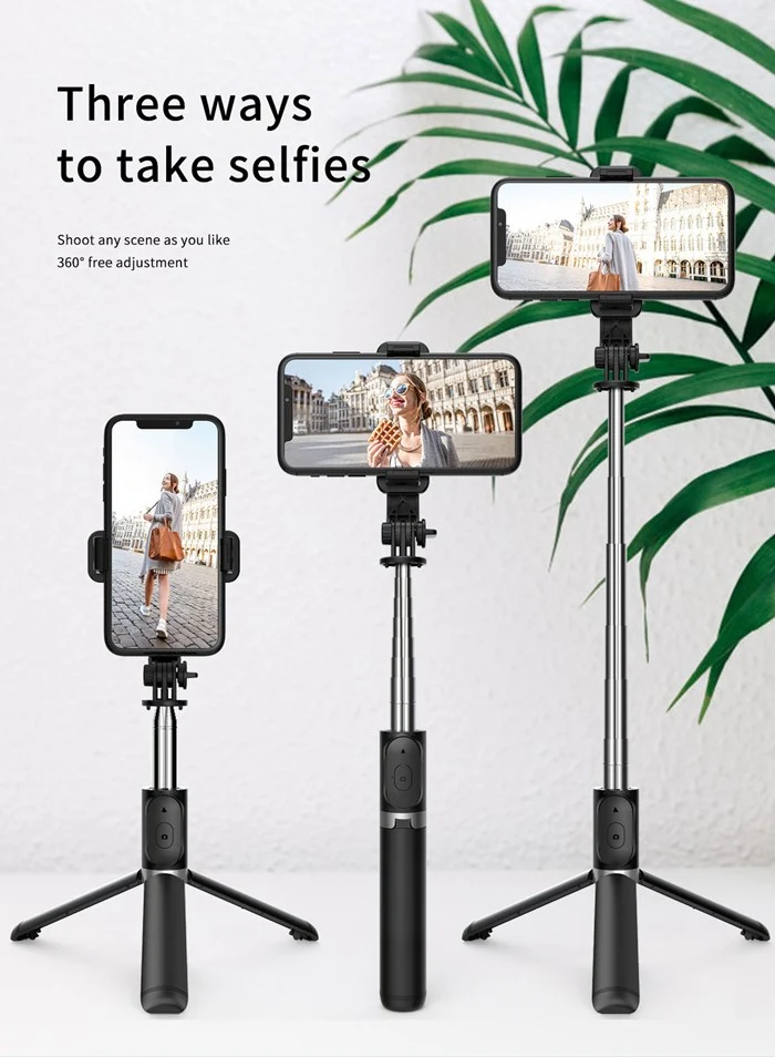 Q02 Flexible Bluetooth Monopod Smartphone Tripod Stick Selfie Pole