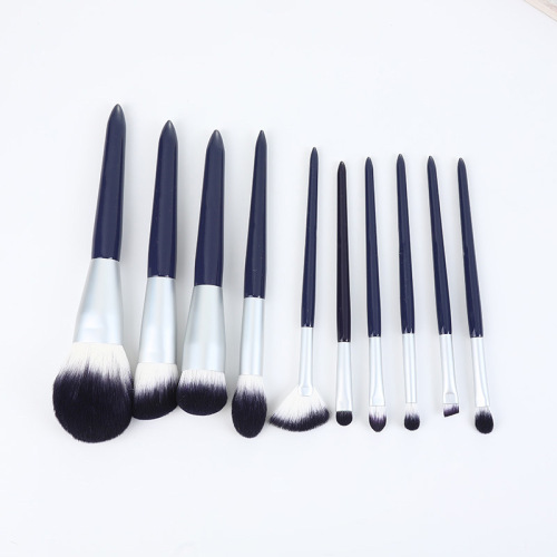 Outils de jeu de pinceaux de maquillage professionnel bleu ciel