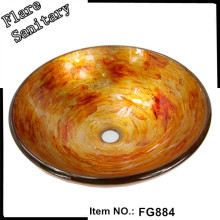 sanitary ware bathroom glass wash hand basin on sales