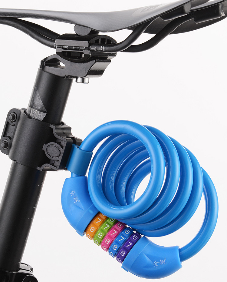 5 Digitale Kombination Sicherheitsrad Retractable Cable Draht Lock Bike