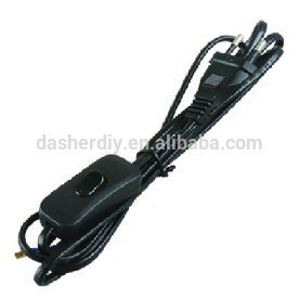 2 pin plug extension cord with switch