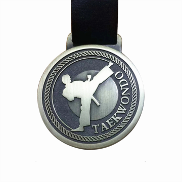 Médaille de Taekwondo en métal argenté le plus élevé