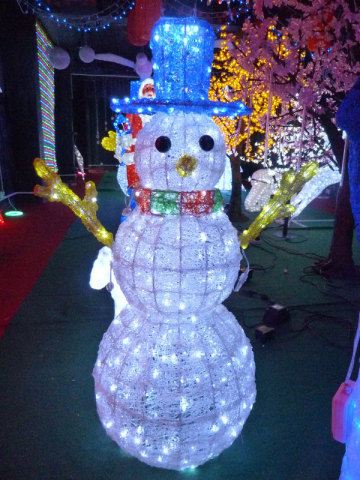 christmas snowman outdoor lights