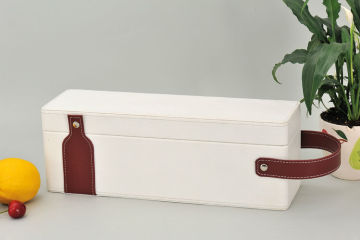 leather wine carry case