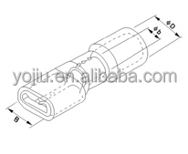 FDFD Female Insulated Terminal Lugs Cold Pressing Wiring Terminals Insulation Cable Joint