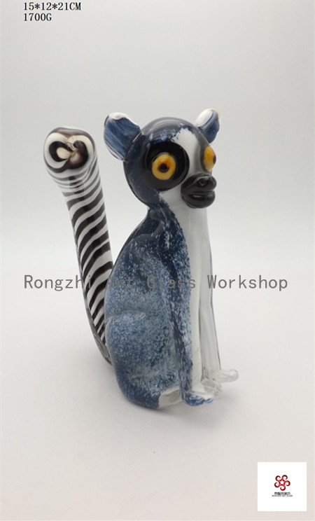 Sitting Squirrel Glass Sculpture