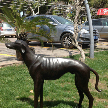 bronze art foundry metal craft decorative greyhound statue