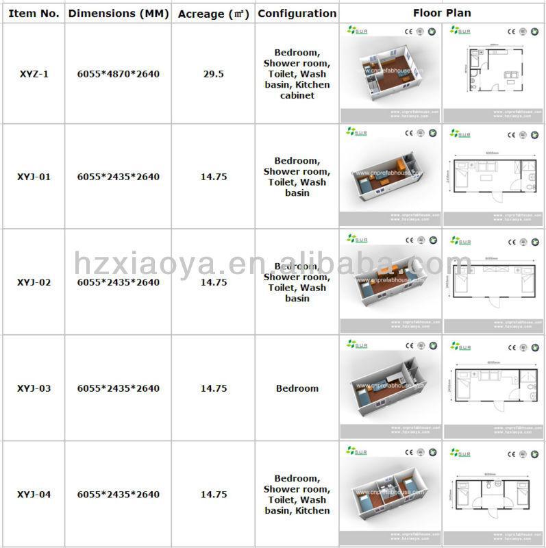 Customization Services Overseas Sales Market Container Houses (XYJ-01--XYJ04)