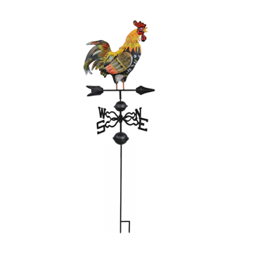 Metal Rooster Weather Vane for Garden Yard Decor