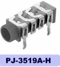 female smt phone jack connector PJ-3519A-H