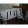 Modern white high gloss dining room sideboard