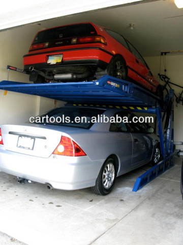 Hydraulic portable garage for two car parking