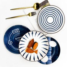 High quantity Japanese styles ceramic dishes wholesale design dinner plate dinner plate dinnerware set