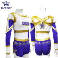 Gold crop cheerleaders uniformen