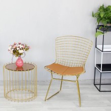 Wholesale High Quality Wire Frame Luxury Chair Golden Metal Chairs 2023