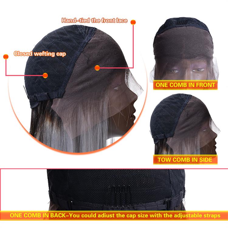 New Arrival Raw Indian Hair Bob Wigs Ombre 1B/Grey Human Hair  Wig Short Straight Lace Front Wig For Black Women