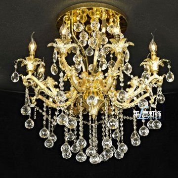 Beautiful Golden Crystal Chandelier & Indoor Chandelier