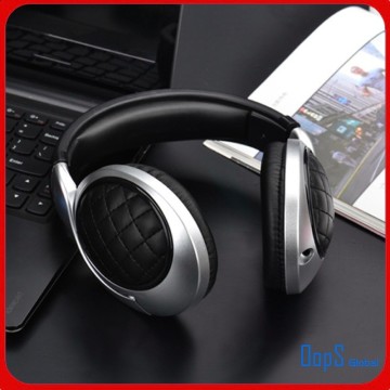 Hottest super good leather headphone high quality headphone silver leather headphone