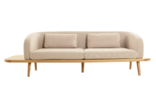 wood with coffee set comfortable armrest leisure sofa