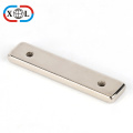 Neodymium Rare Earth Block Magnet with Countersunk Holes