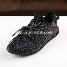 Hot sales flyknit upper lace up women sneaker shoes for running