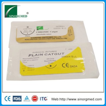 Disposable Absorbable Catgut Raw Surgical Sutures Materials