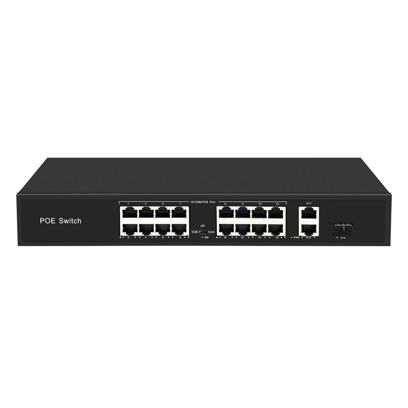 16 Ports 100Mbps PoE Network Switch with Gigabit Uplink and SFP port (POE1621R-2)