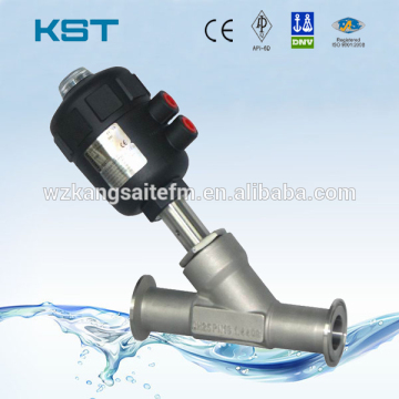 Clamp Pneumatic Angle Piston Valve, Pneumatic Angle Seat Valve