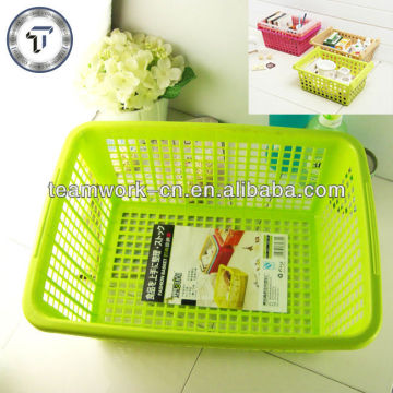Colorful plastic baskets storage
