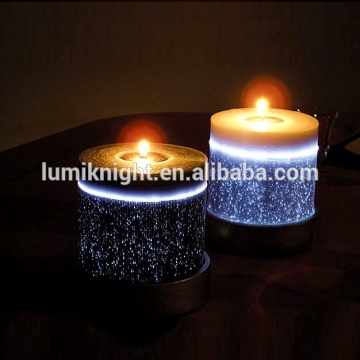 Fiber optic luminous candle cover for Christmas carnival festival decoration