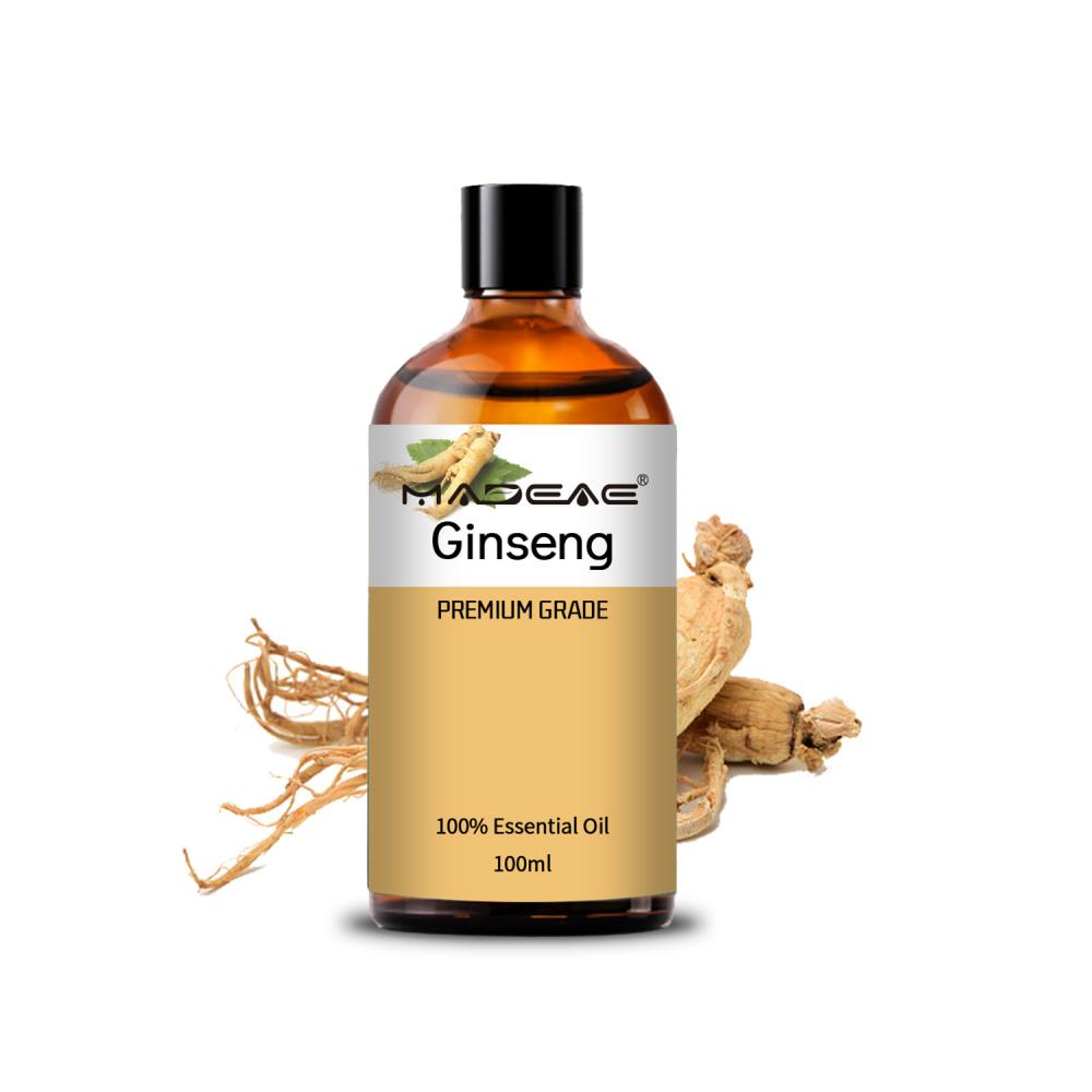 100% alto efectivo de crecimiento del cabello Ginseng Aceite esencial Pérdida contra el cabello Renovación de cabello rápido