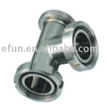 Pipe tee,Stainless steel sanitary Union type Tee
