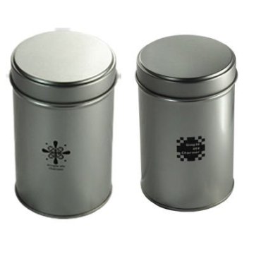 empty tin cans , tea tin can , round tin can