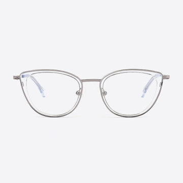 Cat Eye combined acetate and metal Optical Frames