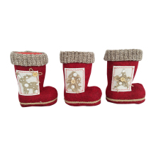 knitted cuff seasonal christmas boot