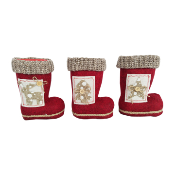 knitted cuff seasonal christmas boot