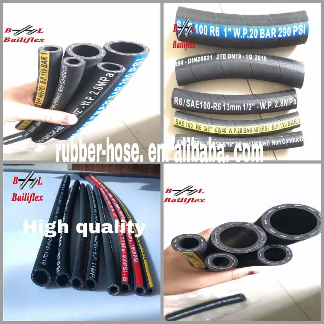 high quality fibre braid hydraulic hose R3/R6