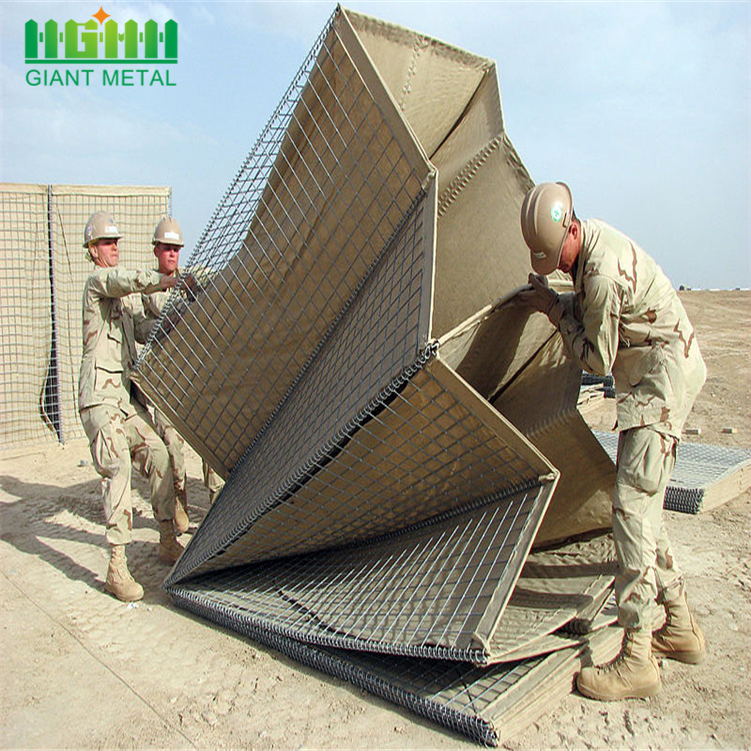 Hesco Bastion Concertainer for HVM vehicle barriers