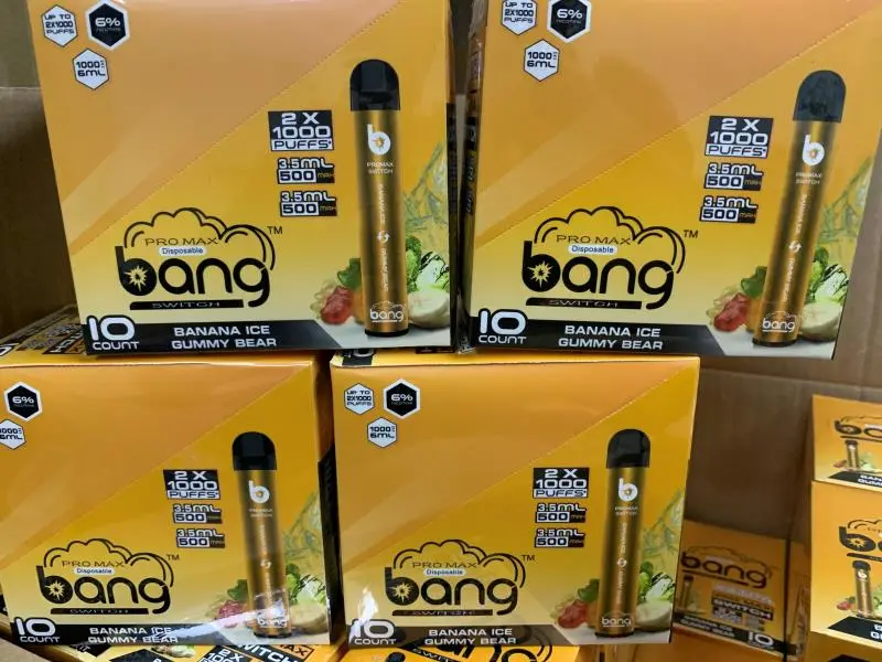 2021 Popular New Puff 1000puffs+1000 Puffs E Cigarette High Quality Disposable Vaporizer Vape Bang PRO Max Swtich 2 in 1