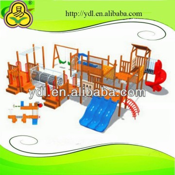 Wooden Outdoor playground Slide Ship-type