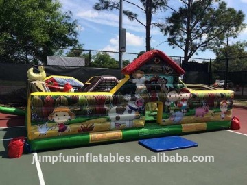 large inflatable farm bounce house with nice printing