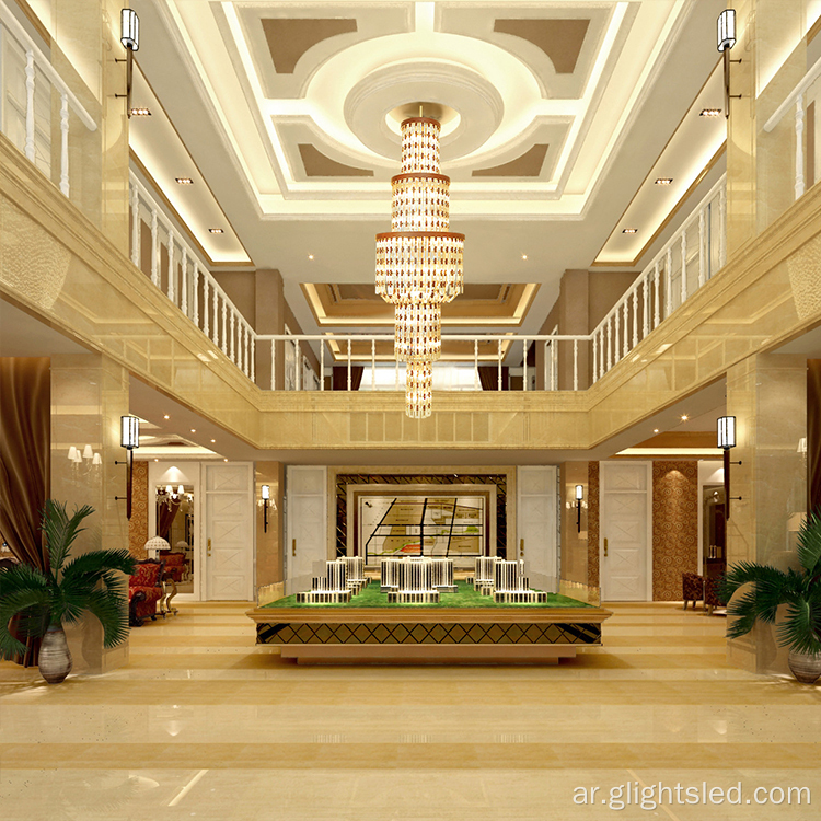 صنع وفقا لطلب الزّبون فندق قاعة زجاجيّة يقود ثريا مصباح