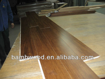 Darker Carbonized Engineered Strand Woven Bamboo Flooing from China