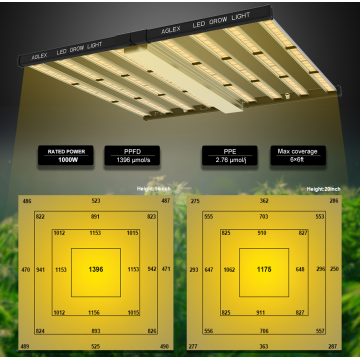 1000W LED de espectro completo crescer luzes para horticultura